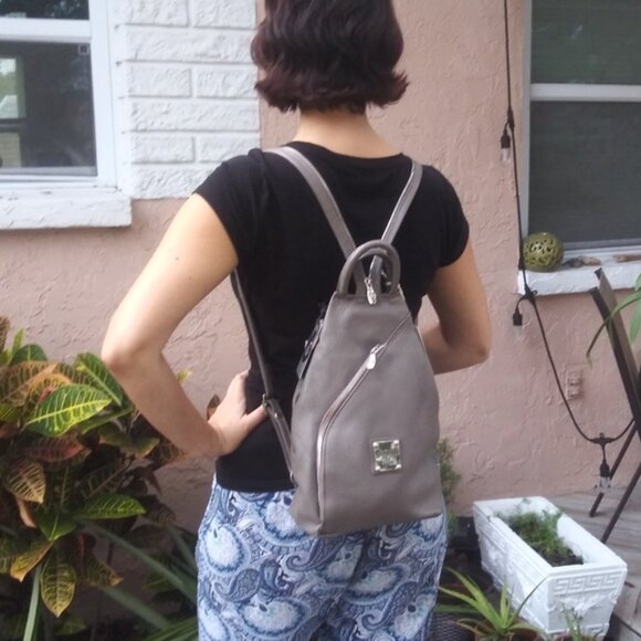 Valentina Gray Leather Bag - Picture 2 of 7